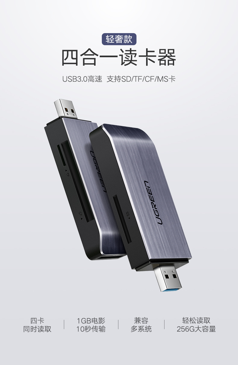 沐鸣2usb3.0多合一读卡器，手机单反相机SDTFMS卡读卡器