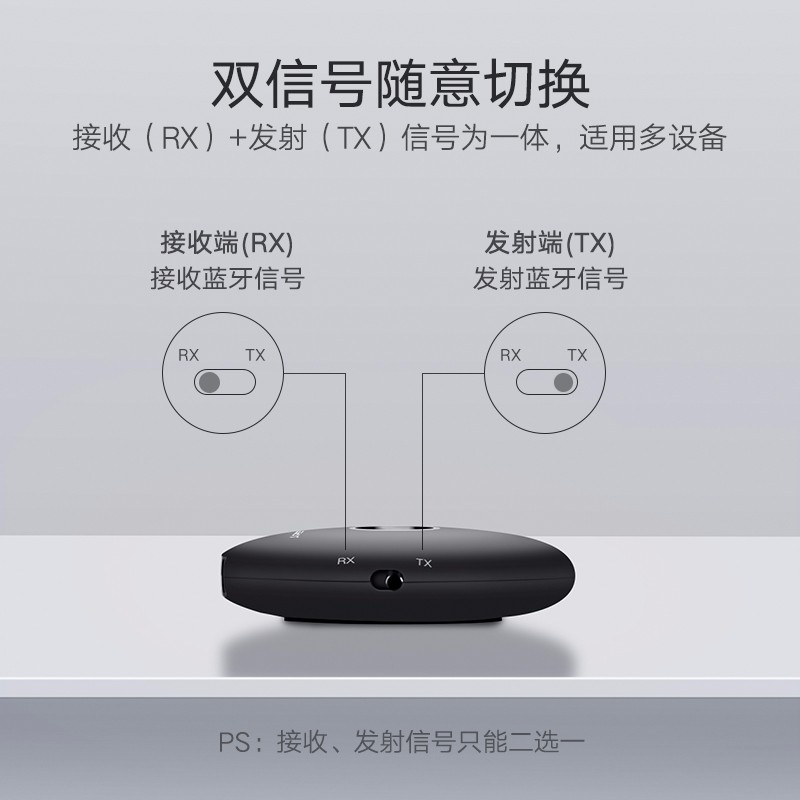 沐鸣2蓝牙发射接收器二合一，3.5mm音频口aptX解码
