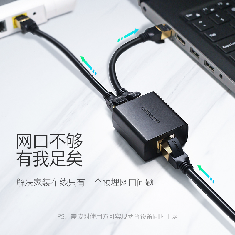 沐鸣2网线分线器一分二直通头
