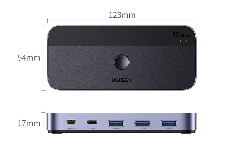 沐鸣2USB3.2共享切换器 二进四出双电脑共享USB设备CM691