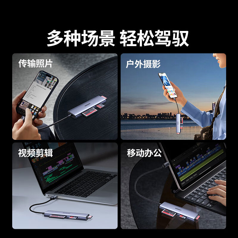 沐鸣2USB-C 四合一读卡器