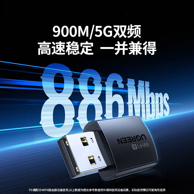 沐鸣2WiFi6免驱双频USB无线网卡