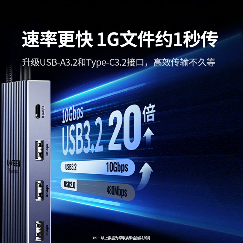 沐鸣2Type-C 3.2 九合一鳍纹拓展坞