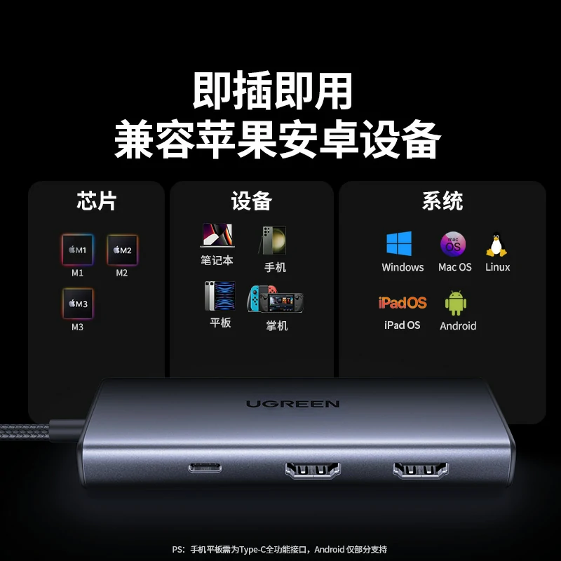 沐鸣2Type-C 七合一多功能拓展坞