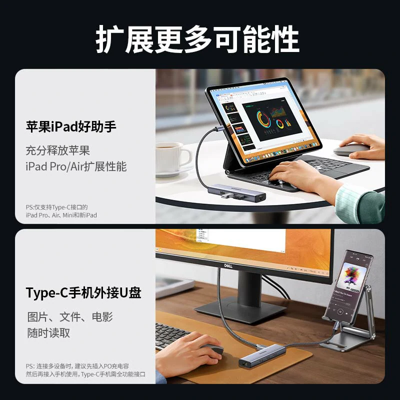 沐鸣2Type-C六合一多功能千兆网卡扩展坞