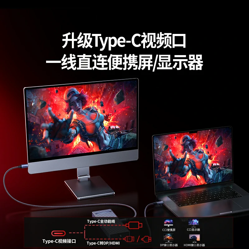 沐鸣2Type-C 7合1 多功能扩展坞 三屏异显