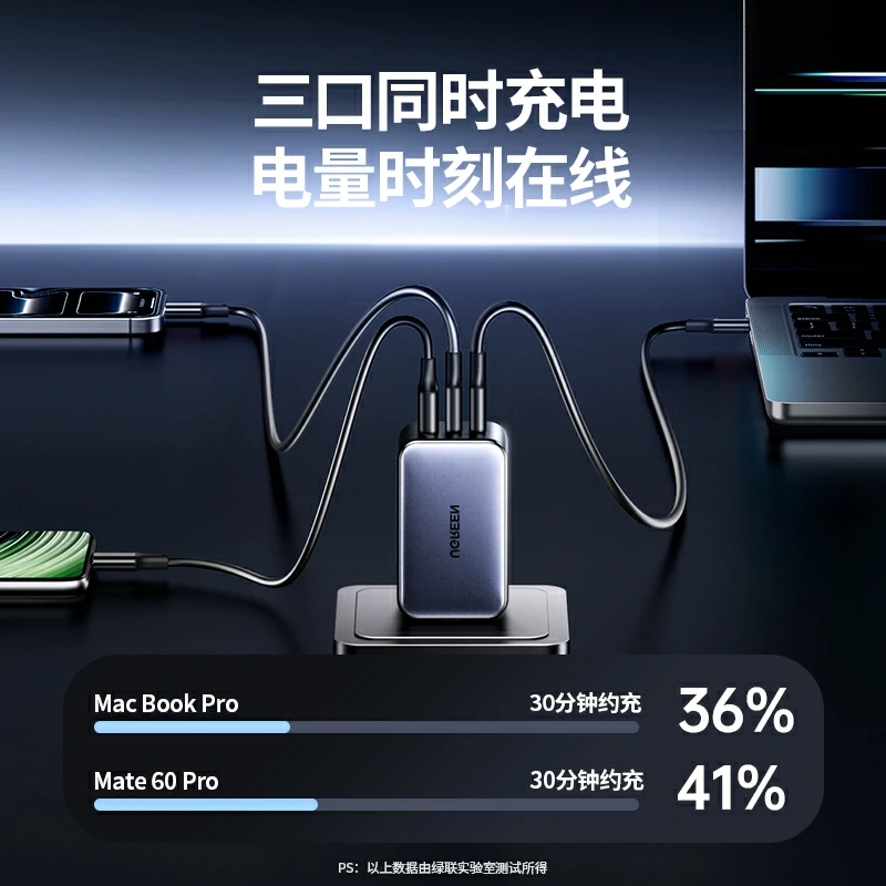 沐鸣2 65W三口氮化镓充电器套装