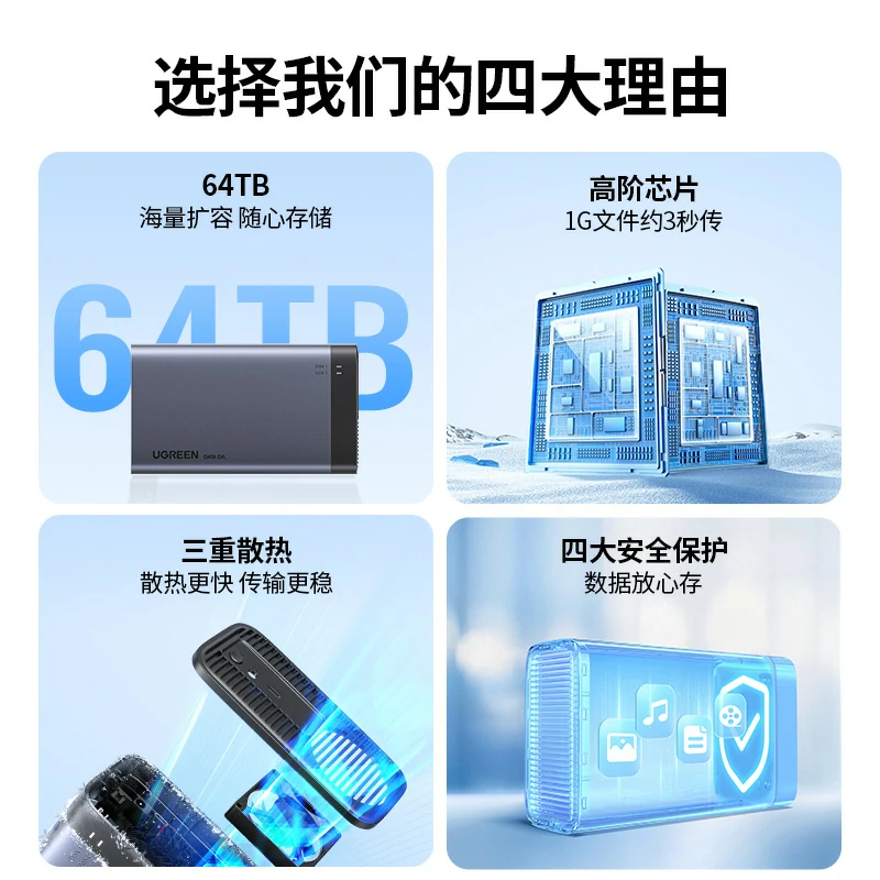 沐鸣2硬盘阵列柜 机械硬盘外接盒