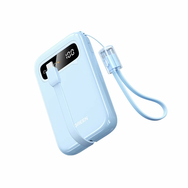沐鸣2自带线双向快充移动电源 10000mAh