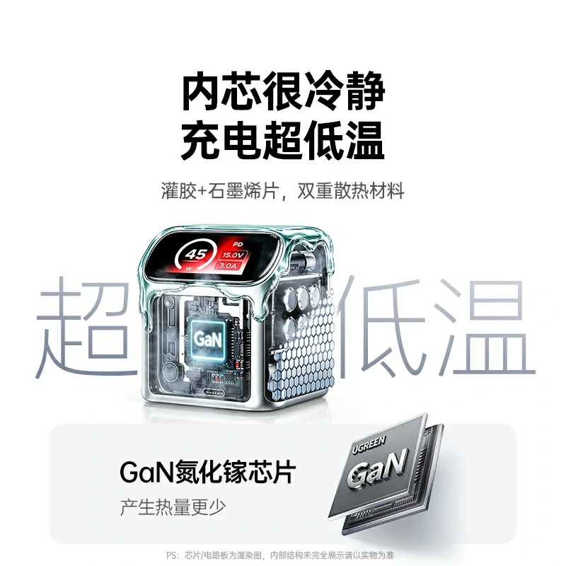 沐鸣245W氮化镓屏显充电器 折叠插脚 易烊千玺同款