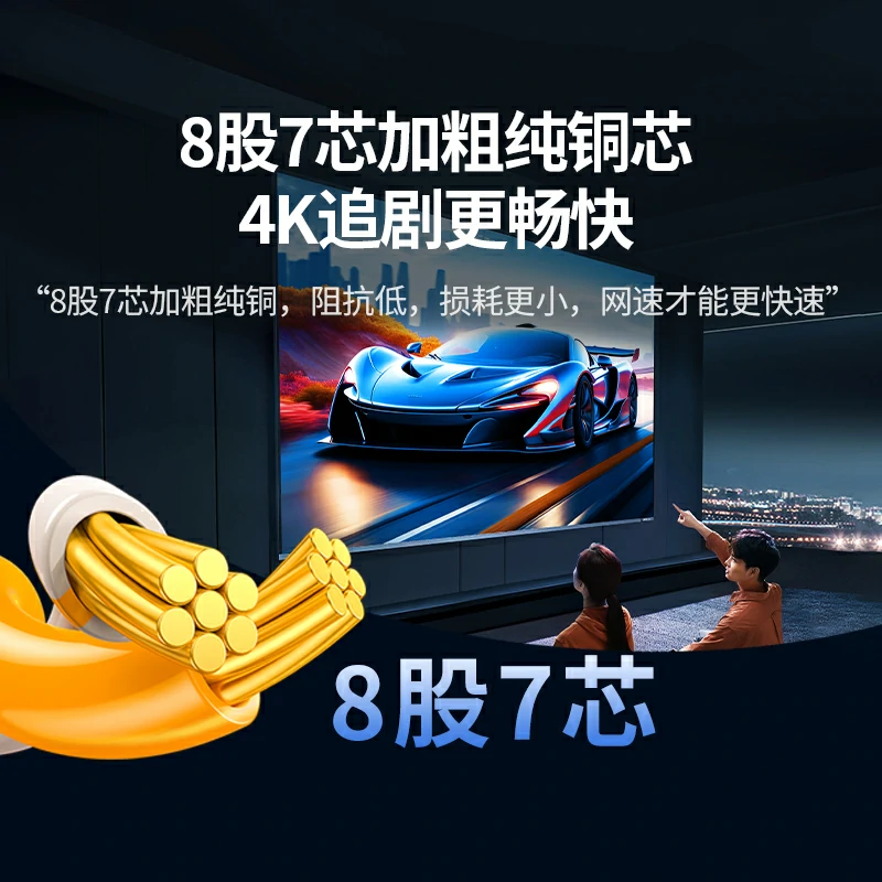 沐鸣2七类万兆双屏蔽扁网线